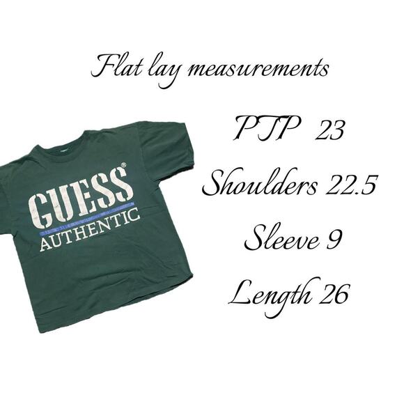 Green guess cotton streetwear tee with a few flaws (L) - Picture 5 of 6
